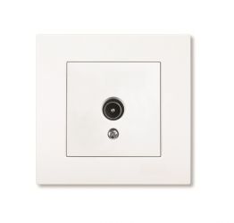 Gniazdo VIKO TV końcowe - białe- KARRE