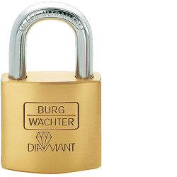 Burg W&#xE4;chter 17601 Diamant Padlock Brass Body Drill-Resistant Cylinder