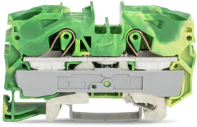 2-wire protective earth terminal, spring-clamp connection, 0.5-16 mm², 1 pole, 76 A, 8 kV, yellow/green, 2016-1207