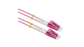 Value F.O. Kabel 50/125M Om4, Lc/Lc, Złącze Niskostratne, Fioletowy, 7 M