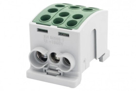 Zacisk HLK 125A-3 (1x35,2x25 / 1x35,2x25) Al/Cu - zielony