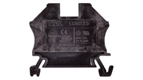 Złączka Szynowa 2-Przewodowa 2,5Mm2 Czarna Euro 43408Bk