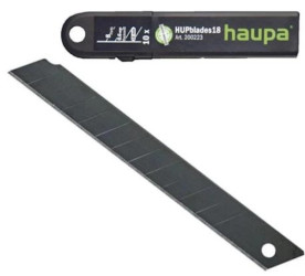 Zapasowe Ostrza do Noża HAUPA 18mm Black Blades Uniwersalne Zestaw 10 sztuk