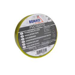 Taśma izolacyjna żółto-zielona19x20m E30-PVC1920YG