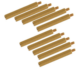 Opencircuit Brass M3 standoff 40mm + 6mm - 10 pieces