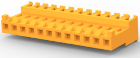 Socket housing, 12 pole, pitch 3.96 mm, straight, orange, 4-644465-2
