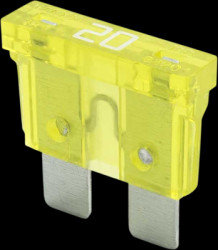 Automotive flat fuse, 20 A, 32 V, yellow, (L x W x H) 19.2 x 5.2 x 19.2 mm, F1520
