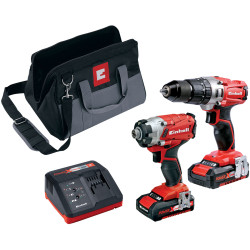 Einhell 4257214 Power X-Change Combi &amp; Impact Driver Twin Pack 18V 2x2.0Ah