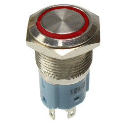 Przycisk metal. JH16-11 czerwony bistabilny podświetlany
