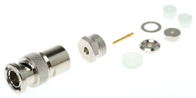 Złącze BNC Montaż na kablu Męski 75Ω typ złącza Złącze BNC 0 to 4GHz, zaciskane typ kabla RG179 B/U