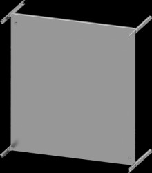 Mounting plate, sheet steel, (W x H x D) 800 x 800 x 400 mm, 8PQ3000-1BA28