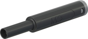 4 mm jack, solder connection, 2.5 mm², CAT II/CAT III, black, 66.2051-21