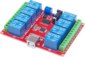 8-Channel 12V USB Controlled 10A/230V Relay Module