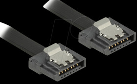 83840 Cable SATA FLEXI 6 GB/s 30 cm black metal