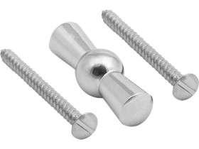 Pokrętło łączników obrotowych Retro ceramic, srebrne