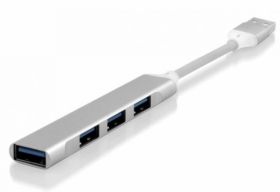HUB 3XUSB 2.0 BIALO SREBRNY