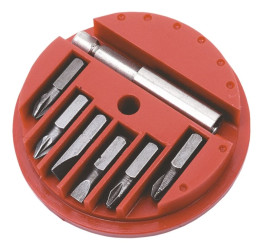 Końcówki wkrętakowe z uchwytem, zestaw 7 szt. /6kpl./