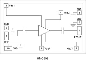 Low Noise Amplifier Chip, 2 - 4 GHz
