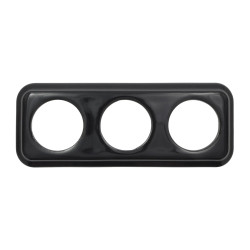 Ramka potrójna kwadratowa ceramiczna czarna Ceramic Loft
