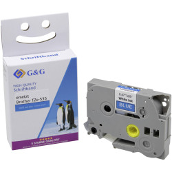 G&G BB-B-G-535 Label Machine Tape White Durable 10m for Precise Labelling