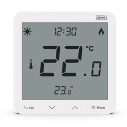 TECH R-12S - Regulator pokojowy do listwy L-X i L-12 przewodowy kolor biały