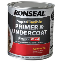 Ronseal 36467 Super Flexible Wood Primer &amp; Undercoat Grey 750ml