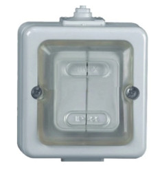 JANTAR-h Łącznik świecznikowy n/t IP44 biały /ogumowany klawisz/ WNT-2J-h