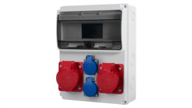 Rozdzielnica Ulisse 11M - Gniazda 2X16a 5P, 2X230v /11 Modułów/