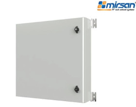 MIRSAN Szafa wisząca IP65 300/400/150mm (jednoskrzydłowe drzwi pełne płyta montażowa) szara