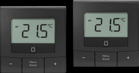 2X 160554A0 Wall thermostat - basic, anthracite, 2 pieces