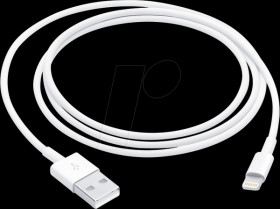 MXLY2ZM/A Sync &amp; charging cable, USB-A -&gt; Lightning, 1.0 m, white