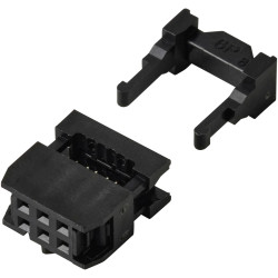 TRU COMPONENTS TC-13537784 Pin connector&#x2B;strain relief 2.54mm 6 pins 2 rows