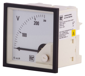 Woltomierz analogowy AC wycięcie: 68 x 68 mm Sifam Tinsley 0 → 250V ac