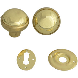 Yale Locks P405 Rim Knob Polished Brass Finish