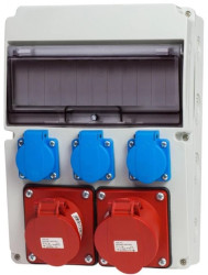 Rozdzielnica stacjonarna 11M 32A/5P 16A/5P 3x230V IP66 RSW113