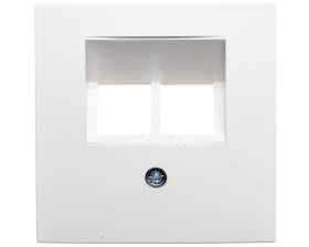 Berker B1/B3/B7 Płytka czołowa podwójna do gniazda przyłączeniowego UAE biała 14091909