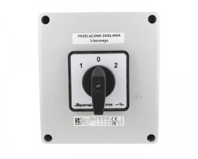 Łącznik krzywkowy 80A rozłącznik 1-0-2 3 - biegunowy w obudowie OB18 SK80-3.8380\OB18