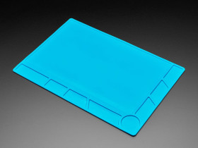 Insulated Silicone Rework Mat - 34cm x 23cm x 4mm Work Surface (Blue) [Discontinued]