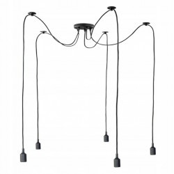 Lampa wisząca sufitowa SPIDER 5xE27 BLK4