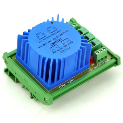 CZH P 230VAC, S 2x 15VAC, 25VA DIN Rail Mount Toroidal Power Transformer Module.