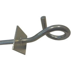 Śruba hakowa prosta do wieszania uchwytów odciągowych fi:12mm długość 200mm ( gwint 120mm )