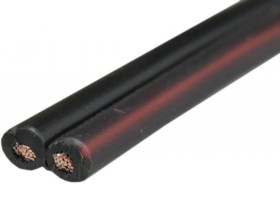 Przewód głośnikowy SMYp 2x0,22 czarny CU miedź Mercor 50m