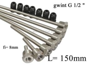 Osłona czujnika temp. z gwintem 1/2; 15cm