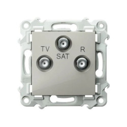 SZAFIR Gniazdo RTV-SAT przelotowe kaszmirowy beż GPA-ZSP/m/83