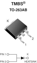 VBT3045BP-M3 TMBS&#174; (Trench MOS Barrier Schottky) Rectifier for PV Solar Cell Bypass Protection Ultra Low VF = 0.30 V at IF