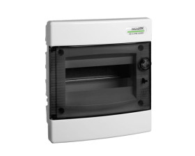 Rozdzielnica modułowa 1x8 podtynkowa IP40 drzwi przeźroczyste PNF