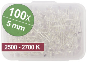 Quadrios Akcesoria LED ciepły biały 5 mm 20 mA 3.0 V