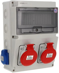 Rozdzielnica 2x5x16A 2x3x16A INA=32A IP54 SB-103505-S0040-54