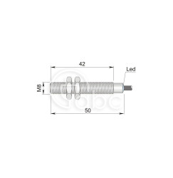 Czujnik indukcyjny SI8-DC2 NPN NO LC5, I08000163