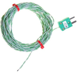 Termopara typ K do +250C kabel 3m, Teflon PFA EN 60584-3:2008, IEC 584-3